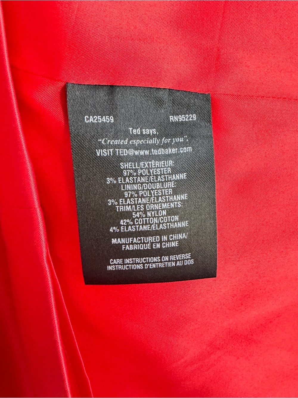 Ted Baker Coral Red Bow Front Sleeveless Dress Size 3 - Picture 7 of 7
